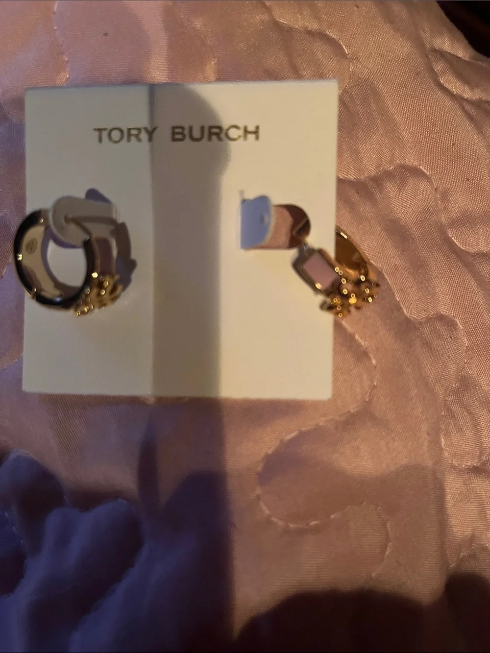 Tory pinkGold Sculpted Hoop Earrings